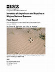 Research paper thumbnail of Inventory of Amphibians and Reptiles at Mojave National Preserve: Final Report