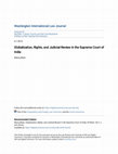 Research paper thumbnail of Globalization, Rights, and Judicial Review in the Supreme Court of India