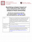 Research paper thumbnail of Quantifying ecological impacts of mass extinctions with network analysis of fossil networks Muscente et al.2018.pdf