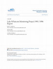 Research paper thumbnail of Lake Whatcom Monitoring Project 1994/1995 Report