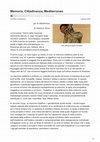 Research paper thumbnail of Memoria Cittadinanza Mediterraneo