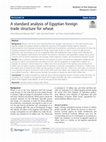 Research paper thumbnail of A standard analysis of Egyptian foreign trade structure for wheat