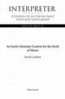 Research paper thumbnail of An Early Christian Context for the Book of Moses