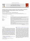 Research paper thumbnail of Evaluation study to ascertain the impact of the clinical academic coaching role for enhancing student learning experience within a clinical masters education programme