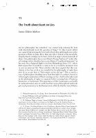 Research paper thumbnail of The Truth about Kant on Lies (2009)