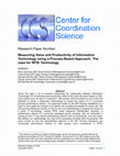 Research paper thumbnail of Number : Measuring Value and Productivity of Information Technology using a Process-Based Approach : The case for RFID Technology