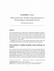 Research paper thumbnail of Filling in the Cracks: The Role of Social Enterprises in the Development of Sustainable Societies