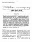 Research paper thumbnail of Assessment of livelihood assets and strategies among tobacco and non tobacco growing households in south Nyanza region, Kenya