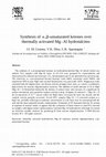 Research paper thumbnail of Synthesis of α,β-unsaturated ketones over thermally activated Mg–Al hydrotalcites