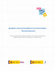 Research paper thumbnail of Igualdad e interseccionalidad en las universidades. Recomendaciones