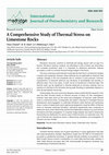 Research paper thumbnail of A Comprehensive Study of Thermal Stress on Limestone Rocks Article Info