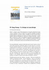 Research paper thumbnail of H–Sang Seung : Le design est non-design