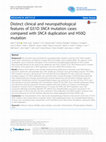 Research paper thumbnail of Distinct clinical and neuropathological features of G51D SNCA mutation cases compared with SNCA duplication and H50Q mutation