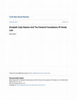 Research paper thumbnail of Elizabeth Cady Stanton and the Feminist Foundations of Family Law