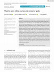 Research paper thumbnail of Massive open online courses and consumer goals