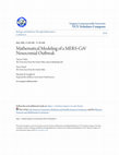 Research paper thumbnail of Mathematical Modeling of a MERS-CoV Nosocomial Outbreak