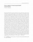 Research paper thumbnail of Can we speak of virtual natural kinds