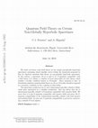 Research paper thumbnail of Quantum Field Theory on Certain Non-Globally Hyperbolic