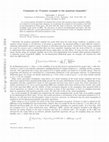 Research paper thumbnail of Comments on "Counter example to the quantum inequality