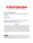 Research paper thumbnail of Terms of Endurance: Resilience, Grit, and the Cultural Politics of Neoliberal Education