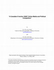 Research paper thumbnail of “A Canadian E-lection 2008? Online Media and Political Competition”