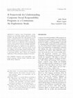 Research paper thumbnail of A framework for understanding corporate social responsibility programs as a continuum: an exploratory study