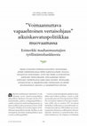 Research paper thumbnail of ”Voimaannuttava vapaaehtoinen vertaisohjaus” aikuiskasvatuspolitiikkaa muovaamassa