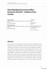 Research paper thumbnail of Does Misaligned Currency Affect Economic Growth? – Evidence from Croatia