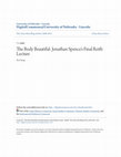 Research paper thumbnail of The Body Beautiful: Jonathan Spence’s Final Reith Lecture