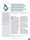 Research paper thumbnail of Increased Levels of Protein-methionine Sulfoxide in Plasma Correlate with a Shift from a Mild Cognitive Impairment to an Alzheimer's Disease Stage