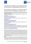 Research paper thumbnail of Value, Wealth and Happiness in a fourierist critique of Classical Economy: the singularities of Julián de Luna