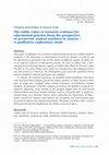 Research paper thumbnail of The utility value of research evidence for educational practice from the perspective of preservice student teachers in Austria – A qualitative exploratory study