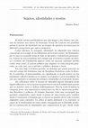 Research paper thumbnail of Sujetos, identidades y teorías