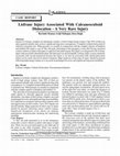 Research paper thumbnail of Lisfranc Injury Associated With Calcaneocuboid Dislocation - A Very Rare Injury