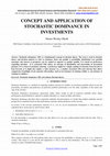 Research paper thumbnail of Concept and Application of Stochastic Dominance in Investments