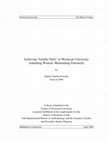 Research paper thumbnail of Achieving 'Gender Parity' at Wesleyan University: Admitting Women, Maintaining Patriarchy, 1969-1989