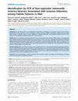 Research paper thumbnail of Identification by PCR of non-typhoidal Salmonella enterica serovars associated with invasive infections among febrile patients in Mali