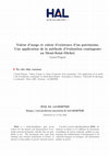 Research paper thumbnail of Valeur d'usage et valeur d'existence d'un patrimoine. Une application de la méthode d'évaluation contingente au Mont-Saint-Michel