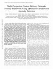 Research paper thumbnail of Multi-Perspective Content Delivery Networks Security Framework Using Optimized Unsupervised Anomaly Detection