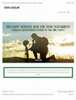 Research paper thumbnail of Military Service and the New Testament: Should Adventists Serve in the Military?