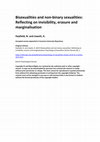 Research paper thumbnail of Editorial: Bisexualities and non-binary sexualities: Reflecting on invisibility, erasure and marginalisation