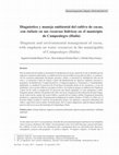 Research paper thumbnail of Diagnóstico y manejo ambiental del cultivo de cacao, con énfasis en sus recursos hídricos en el municipio de Campoalegre (Huila)