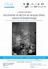 Research paper thumbnail of Programme Colloque SHESL-Documenter et décrire les langues d'Asie