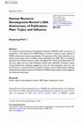 Research paper thumbnail of Human Resource Development Review’s 20th Anniversary of Publication: Main Topics and Influence