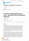 Research paper thumbnail of Un polar métaphysique sans aura : Visto dal cielo de Nicoletta Vallorani