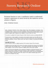 Research paper thumbnail of Persistent barriers to care; a qualitative study to understand women’s experiences in areas served by the midwives service scheme in Nigeria