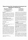 Research paper thumbnail of TSpaces Services Suite: Automating the Development and Management of Web Services