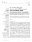 Research paper thumbnail of De novo Assembly and Genome-Wide SNP Discovery in Rohu Carp, Labeo rohita