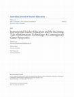 Research paper thumbnail of Instrumental Teacher Education and the Incoming Tide of Information Technology: A Contemporary Guitar Perspective