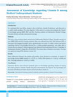 Research paper thumbnail of Assessment of Knowledge regarding Vitamin D among Medical Undergraduate Students